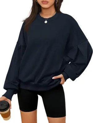 ZHENWEI Sweatshirts for Women Crewneck Pullover Sweaters with Pockets