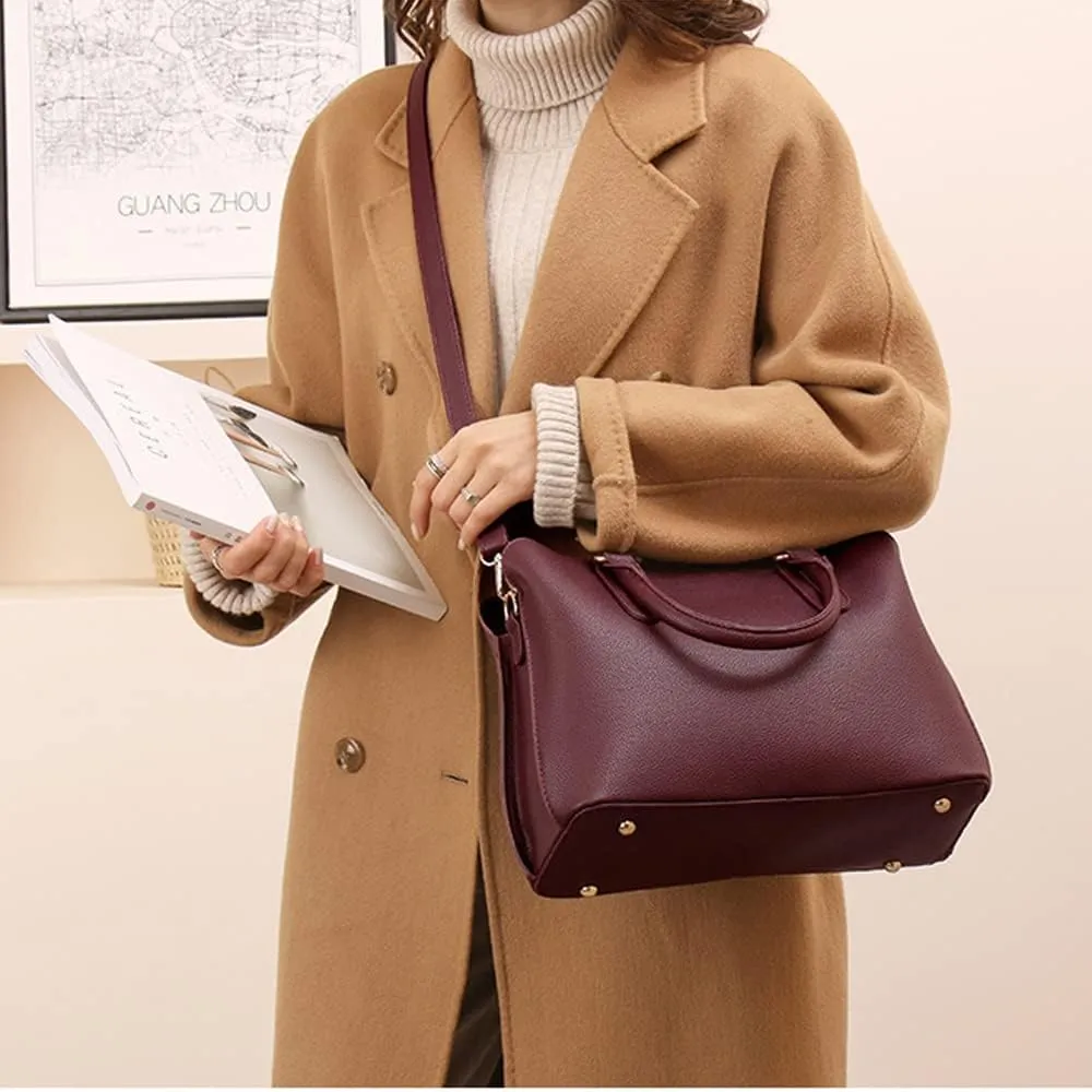 ZiMing Handbags for Women Top Handle Bag Vegan Leather Satchel Purses Medium Tote Bags Shoulder Crossbody Bag Ladies Handbag