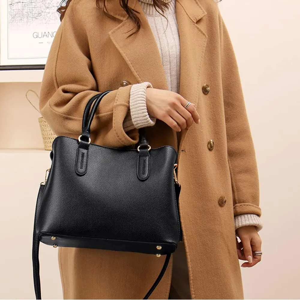 ZiMing Handbags for Women Top Handle Bag Vegan Leather Satchel Purses Medium Tote Bags Shoulder Crossbody Bag Ladies Handbag