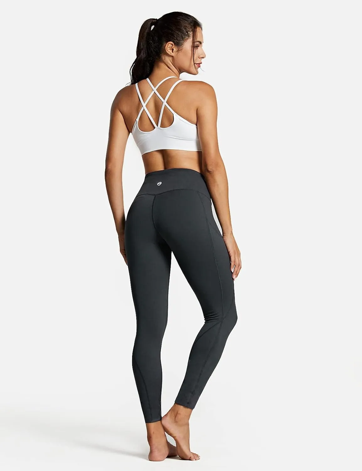 ZUTY 7/8 Workout Leggings for Women High Waisted Leggings with Pockets Squat Proof Yoga Ankle Leggings Plus Size 25"